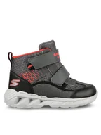 Buty dla chłopców - Skechers Trzewiki Magna-Lights Frosty Fun 401504N/CCBK Szary - miniaturka - grafika 1