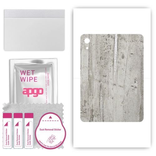 folia naklejka skórka strukturalna na TYŁ do Apple iPad 2022 - Beton Srebrne Paski - apgo SKINS