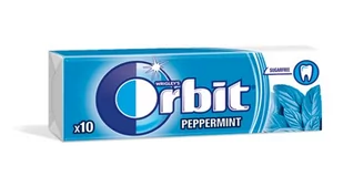 Orbit Pepermint, guma do żucia pieprzowa mięta, 30x10 szt. - Gumy do żucia, lizaki, dropsy - miniaturka - grafika 1