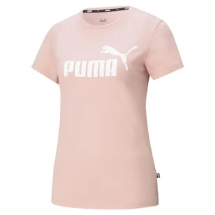 Koszulka damska Puma ESS Logo Tee jasnoróżowa - Koszulki sportowe damskie - miniaturka - grafika 1
