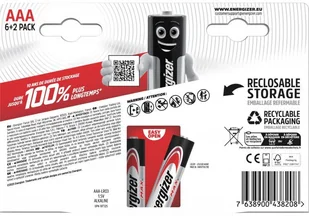 Energizer battery Alkaline Max AAA DHP8 6+2 - Baterie i akcesoria - miniaturka - grafika 1