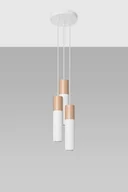 Lampy sufitowe - Sollux Lighting Lampa wisząca PABLO 3P biała - miniaturka - grafika 1