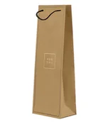 Akcesoria do pakowania - Papierowa Torba prezentowa na butelkę brąz 12 szt - miniaturka - grafika 1