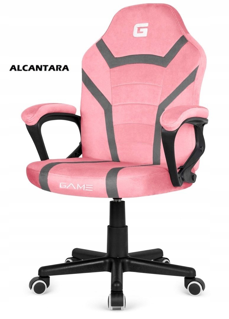 Fotel obrotowy do biurka Mario Alcantara Pink Grey