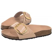 Klapki i japonki damskie - Klapki Madrid Big Buckle High-Shine New Beige 1026496 (BK238-b) Birkenstock - miniaturka - grafika 1