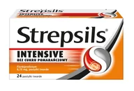 Przeziębienie i grypa - RECKITT BENCKISER Strepsils Intensive bez cukru pomarańczowy 24 pastylki Długi termin ważności! 3608823 - miniaturka - grafika 1
