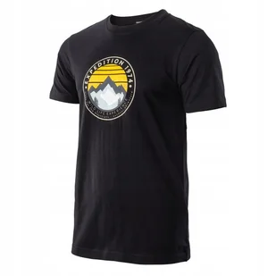 Koszulka męska t-shirt HI-TEC ZERGO czarna z krótkim rękawem BAWEŁNA XL - Koszulki męskie - miniaturka - grafika 1