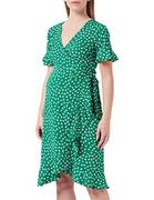Sukienki - ONLY Sukienka damska z efektem owijania, Verdant Green, L - miniaturka - grafika 1