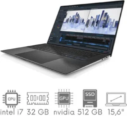 DELL Precision 5550 i7-10850H 32GB 512 SSD 15,6" 4K UHD+ 3840x2400 Nvidia Quadro T1000 WiFi KAM Win10Pro GW12mc - Elektronika OUTLET - miniaturka - grafika 1