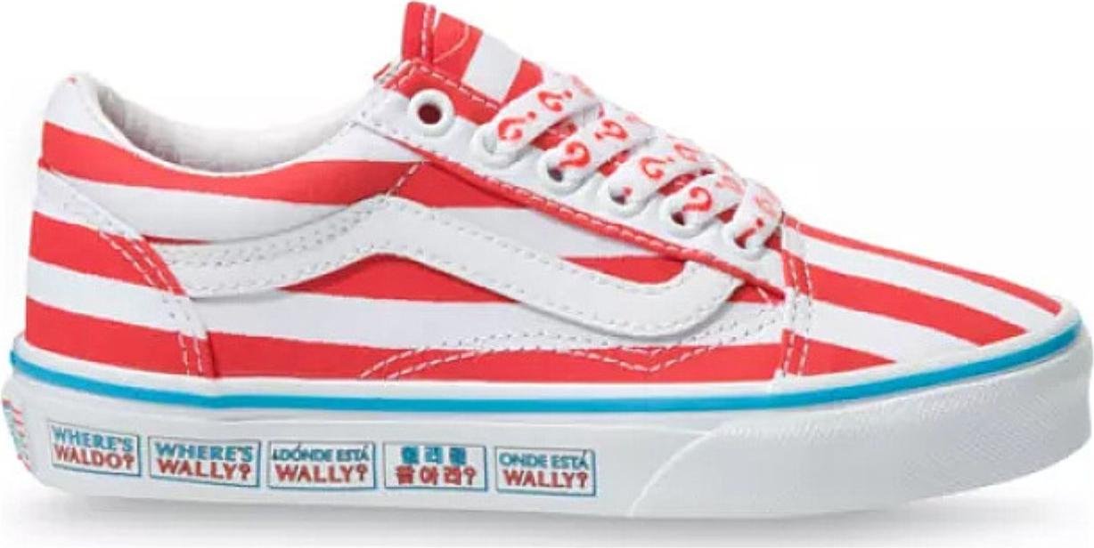 Buty dziecięce Vans Old Skool trampki w paski czerwone 30,5