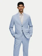 Garnitury - Selected Homme Marynarka 16092418 Błękitny Slim Fit - miniaturka - grafika 1