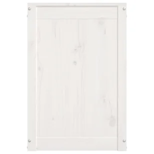 Skrzynia na pranie, biała, 88,5x44x66 cm, lita sosna Lumarko! - Kosze na bieliznę - miniaturka - grafika 8