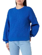 Bluzy damskie - BOSS bluza damska c_ejas, Open Blue463, S - miniaturka - grafika 1