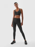 Spodnie sportowe damskie - Damskie legginsy treningowe 4F 4FWAW24TFTIF277 - czarne - miniaturka - grafika 1