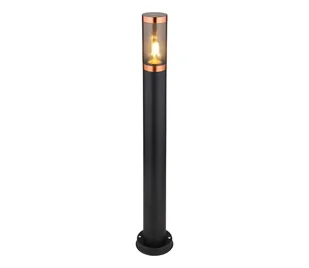 Globo 31588BC - Lampa zewnętrzna BOSTON 1xE27/23W/230V IP44 80 cm czarny/miedź - Lampy ogrodowe - miniaturka - grafika 1