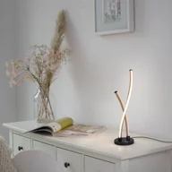 Lampy stojące - Paul Neuhaus Polina stołowa LED, ściemniacz, złota - miniaturka - grafika 1