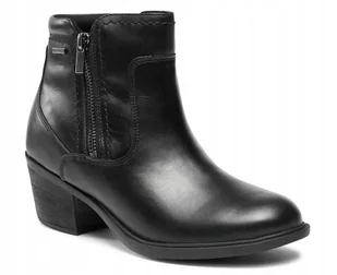 CLARKS DAMSKIE BOTKI CZARNE SKÓRZANE OBCAS 36 ŻTE - Botki damskie - miniaturka - grafika 1