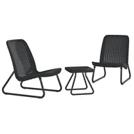 Meble ogrodowe - Keter Zestaw balkonowy Rio Patio Grafit KET17197637GR - miniaturka - grafika 1