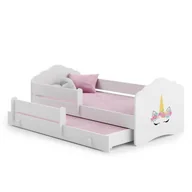 Łóżka dla dzieci i młodzieży - Łóżko podwójne FALA 160x80 Róg jednorożca - miniaturka - grafika 1
