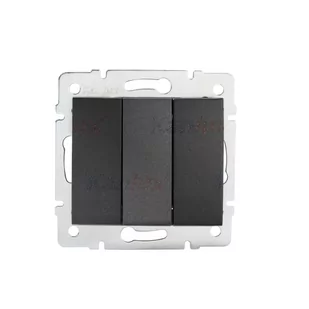 Kanlux Łącznik potrójny LOGI 02-1090-141 gr 25254 - Wyłączniki światła i elektryczne - miniaturka - grafika 1