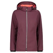 Kurtki damskie - CMP damska kurtka Softshell z odpinanym kapturem, Burgundy, 54 - miniaturka - grafika 1