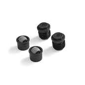 Meble do szkół i przedszkoli - Zestaw kół i stopek do BORÅS/SONITUS, 2 regulowane stopki, 2 koła - miniaturka - grafika 1