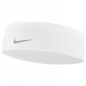 Ozdoby do włosów - Opaska na głowę Nike Dri-Fit Swoosh 2.0 biała N1003447197OS - miniaturka - grafika 1