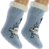 Skarpetki dla dzieci - GRUBE SKARPETKI Z KOŻUSZKIEM ANTYPOŚLIZGOWE PIES OD 18 DO 36 MIESIĘCY - miniaturka - grafika 1