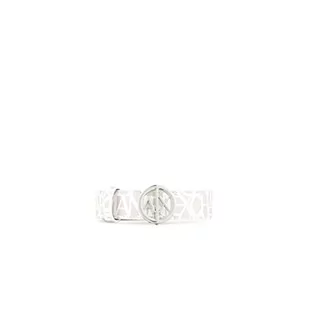 Armani Exchange Damski emblemat, okrągły pasek z logo, biały, S - Paski - miniaturka - grafika 1