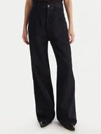 Spodnie damskie - G-Star Raw Jeansy Roos D27705-D536 Granatowy Wide Leg - miniaturka - grafika 1