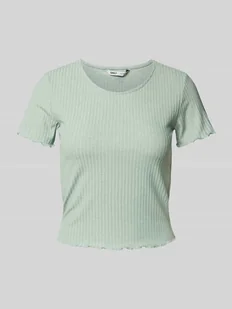 T-shirt o kroju regular fit z dodatkiem wiskozy - Koszulki i topy damskie - miniaturka - grafika 1
