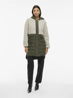 Kurtki damskie - Vila Damska kurtka pikowana - VITone Kobiety zielony|biały jednolity, 36 - miniaturka - grafika 1