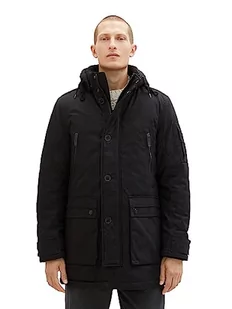 TOM TAILOR parka męska, 2999 - Black, L - Kurtki męskie - miniaturka - grafika 1