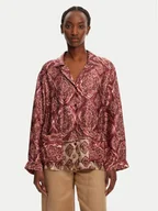 Koszule damskie - ViCOLO Koszula TD0378 Bordowy Relaxed Fit - miniaturka - grafika 1