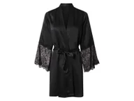 Szlafroki damskie - esmara® Kimono satynowe damskie (Czarny, M (40/42)) - miniaturka - grafika 1