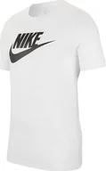 Koszulki męskie - Nike Koszulka męska M NSW Tee Icon Futura biała r. L AR5004 101 - miniaturka - grafika 1