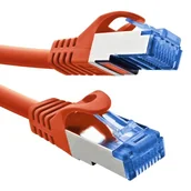 Kable miedziane - InLine® Kabel krosowy, Cat.6A, S/FTP, TPE (LSZH), CCA, PoE, LAN, Ethernet, kabel sieciowy, RJ45 Gigabit, czerwony, 7,5 m, 72607R - miniaturka - grafika 1
