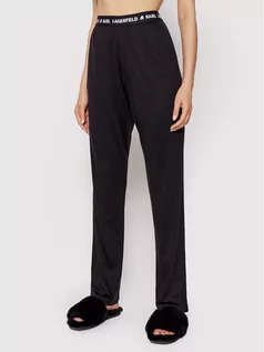 Piżamy damskie - KARL LAGERFELD Spodnie piżamowe Logo 215W2182 Czarny - grafika 1