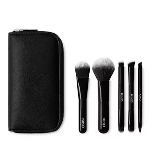 Kiko Travel Brush 5pędzli+kosmetyczka podróżna - Pędzle do makijażu - miniaturka - grafika 1
