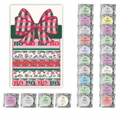 Ozdoby bożonarodzeniowe - MAXI Kalendarz Adwentowy z herbatą Christmas Countdown - 24 różne saszetki z herbacianym suszem, prezent, upominek, podarunek na Mikołaja Mikołajki .. - miniaturka - grafika 1