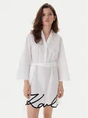 Sukienki - KARL LAGERFELD Sukienka plażowa A2W46075 Biały Regular Fit - miniaturka - grafika 1