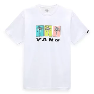 Koszulki męskie - Vans Koszulka męska Palm Trio, biały, L - grafika 1