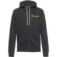 Bluzy męskie - Champion Męska bluza z kapturem Legacy Neon Spray Powerblend Terry Graphic na zamek błyskawiczny, czarna, XXL - miniaturka - grafika 1