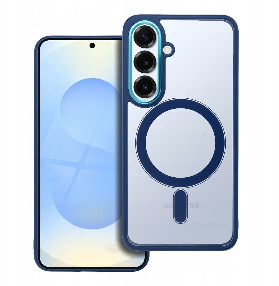 Futerał COLOR EDGE MAG COVER kompatybilny z MagSafe do SAMSUNG S25 niebieski