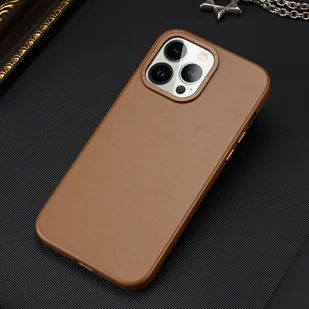 Dux Ducis Grit skórzane etui do iPhone 14 Pro Max elegancki pokrowiec ze sztucznej skóry (kompatybilne z MagSafe) brązowy - Etui i futerały do telefonów - miniaturka - grafika 11