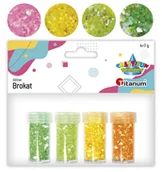 Pasmanteria - Brokat sypki pastelowy 4x7g Titanum - miniaturka - grafika 1