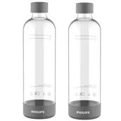 Butelki filtrujące - Philips Butelka GoZero do saturatora 1L szara 2 szt. ADD911GR/10 - miniaturka - grafika 1