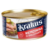 Pasztet i przetwory mięsne - Krakus Wieprzowina ze smalczykiem 300 g - miniaturka - grafika 1