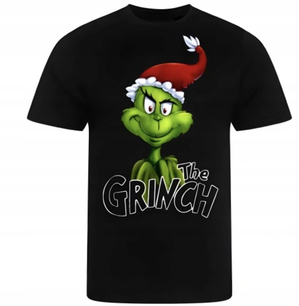 ŚWIĄTECZNA KOSZULKA MĘSKA ŚMIESZNA T-SHIRT MIKOŁAJKI GRINCH PREZENT r. L 48