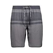 Spodenki damskie - CMP Szorty kąpielowe męskie, średnie z talią w paski, dla mężczyzn, 30R9197, antracyt melanż - miniaturka - grafika 1